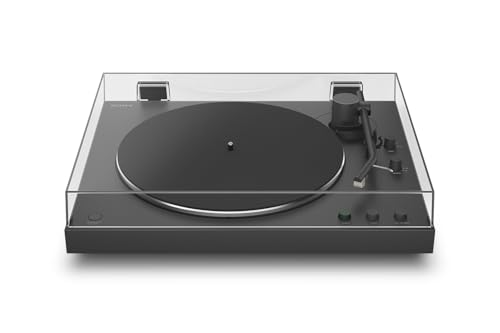 Sony PS-LX3BT, giradischi wireless Bluetooth con riproduzione automatica, audio Hi-Res wireless, trasmissione a cinghia, preamplificatore phono, funzionamento a 2 velocità, coperchio antipolvere