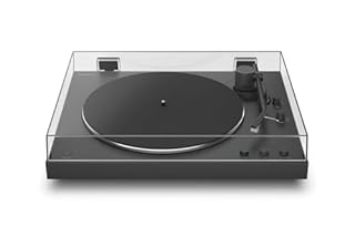 Sony PS-LX3BT, giradischi wireless Bluetooth con riproduzione automatica, audio Hi-Res wireless, trasmissione a cinghia, preamplificatore phono, funzionamento a 2 velocità, coperchio antipolvere