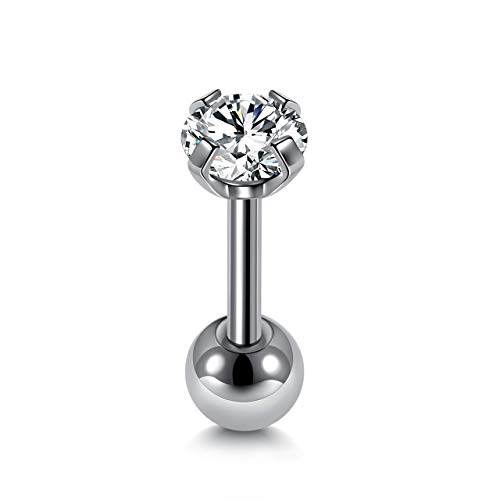 Mini Cubic Zirconia 16G Earring Studs Round Rhinestone Diamond Stainless Steel Post Back Ball Screw Men Women Boy Girl Nose Helix Cartilage Ear Lobe Small Cute Piercing Jewelry4