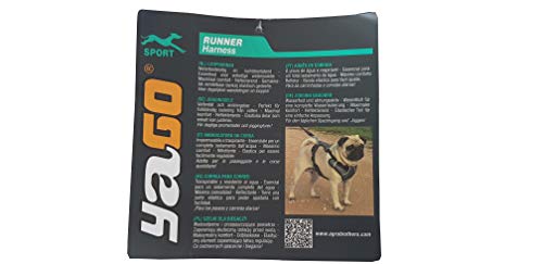 YAGO Sport Harness for Dogs Grey, Adjustable, Size M 69-80 cm, Waterproof Fabric - Image 3