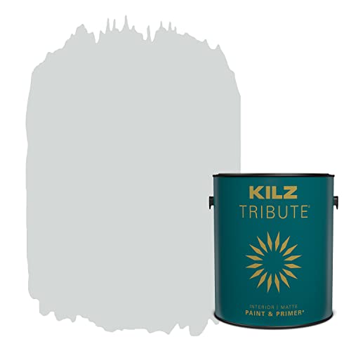 Kilz Tribute Paint & Primer, Interior, Matte, Cool Fog, 1 Gallon #TOP14