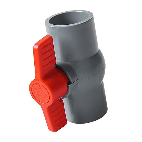 MagiDeal Robinet à tournant sphérique en PVC, poignée en T compacte bidirectionnelle, vanne d'arrêt d'eau, raccord de tuyau droit pour tuyaux d'égout de,...