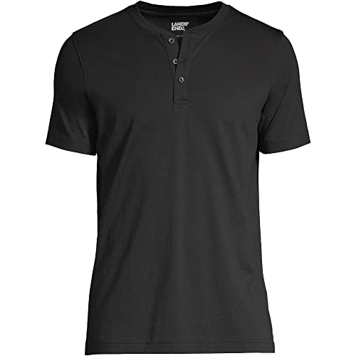Lands' End Men's Short Sleeve American-Grown Supima Cotton Jersey Henley2