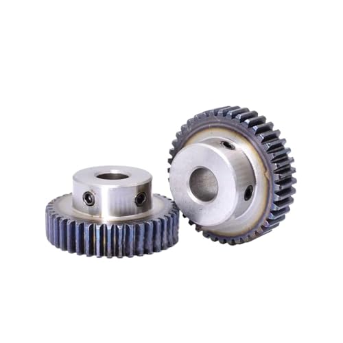 Bevel Gear Pinion Hardware Mechanical 2 Pcs 44/45/48/50 Teeth Shoulder Gears Motor Gears Stepped Gears Spur Gear with Step Transmission(1M 44T Hole 10)
