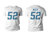 Khalil Mack #52 LA Los Angeles Football T-Shirt Cotton Jersey San Diego (Small, White)