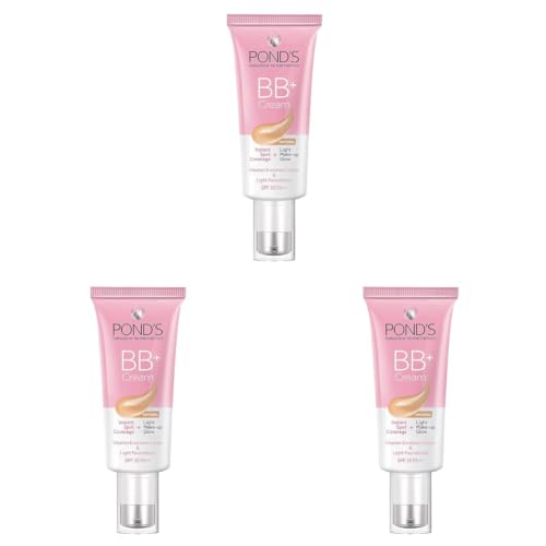 Image of POND'S BB+ Cream, Instant Spot Coverage + Light Make-up Glow, Natural 30g (Pack of 3)