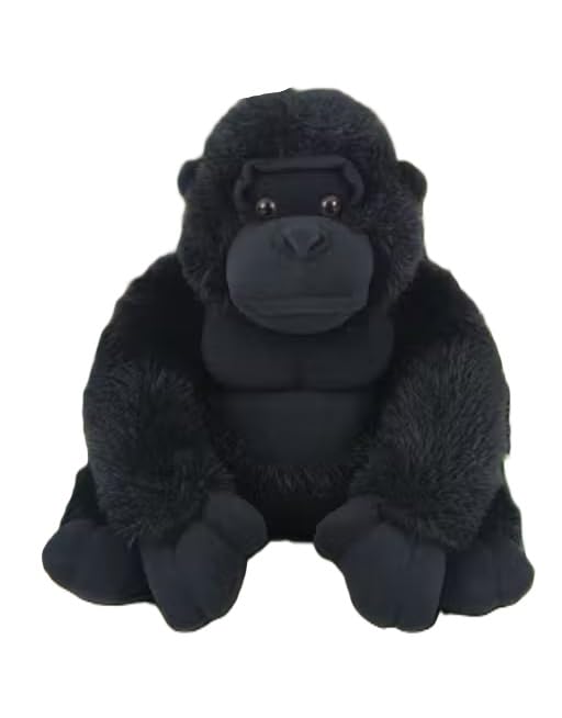 Gorilla Soft Toy for Kids 45cm Black Plush Stuffed Animal Cute Huggable Cuddly Gift for Children Red-image-15