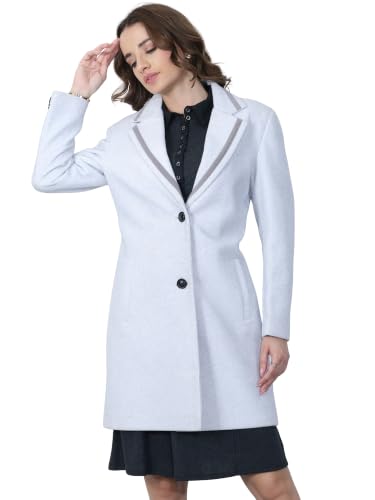 Image of PLAGG Women's Notched Lapel Long Overcoat