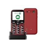 Doro - Téléphone Levier E10 - Téléphone portable pour personnes âgées - Écran horizontal 2,4", touches contraste élevé, son fort et clair, HD Voice, appareil photo, bouton sécurisé - Base de charge