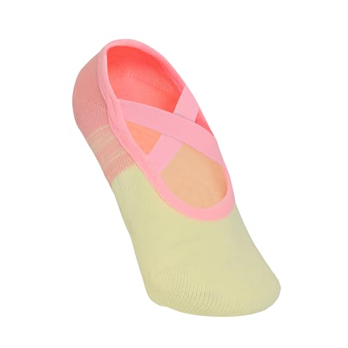 Image of Mint & Oak Pilates Socks with Grips for Women, Ankle Length Non-Slip Yoga Socks, Cotton Ideal For Yoga, Pilates, Gym, Workout, Cute Women's Gift