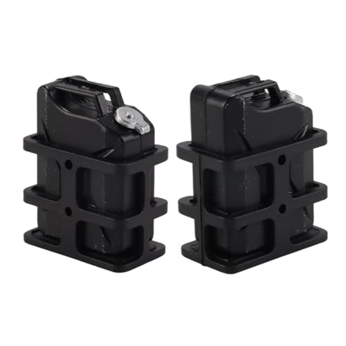 Enwye Simulierter Kraftstofftank Für Ferngesteuerte Fahrzeuge (mit Schrauben), Kompatibel Mit Ferngesteuerten Kletterfahrzeugen Im Maßstab 1/8 Und 1/10, Wie Z. B. Dem SCX10 Usw. (Schwarz)