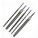 6 Inch 150mm Steel File Set for Metal and Wood - Round, Half-Round, Triangular, Square, Flat Filing Tools Without Handle, Industrial Hand Files(Square file)