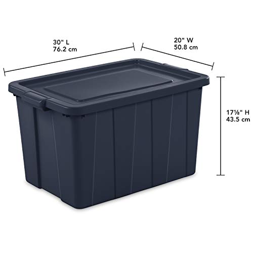 Sterilite 16798N04 Storage Tote, 30 Gallon, Dark Indigo Lid And Base #TOP17