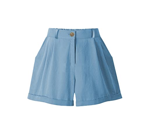 Short d'été pour femme ample et extensible contre les frottements en coton
