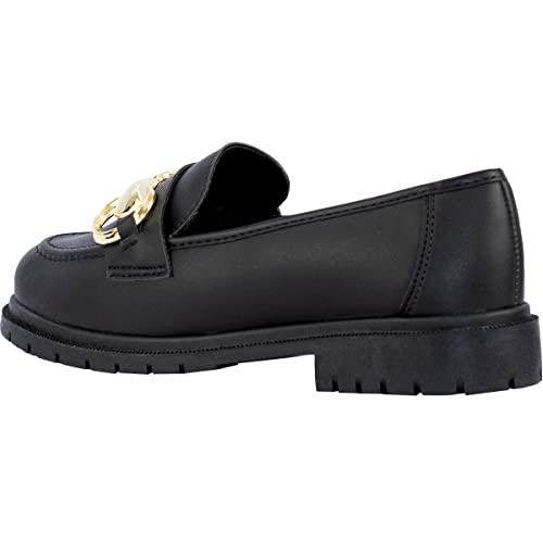 Mocassim Feminino Boyfriend Sapato Tratorado Casual Loafers MOT1 preto36