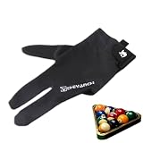 equlup Gants de Billard, Gants de Joueur de Snooker Professionnel Respirants à 3 Doigts, A...