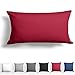 Alreya Poszewka na poduszkę, z makosatyny, 40 x 80 cm, 100% bawełna, z zamkiem błyskawicznym YKK, super miękka, certyfikat Oeko-Tex® Standard, kolor czerwony (sama poszewka)
