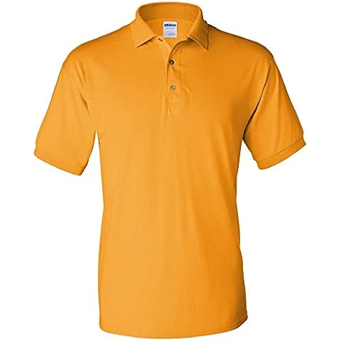 Gildan - Polo Jersey Manga Corta Transpirable Modelo Dryblend Hombre Caballero - Oro Cover
