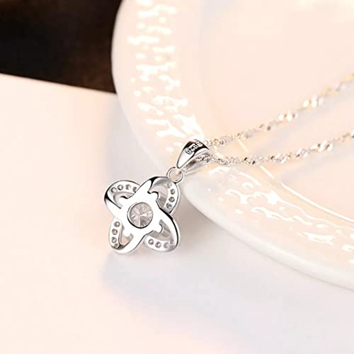Collier pendentif fleur avec chaîne robuste anti-noircissement - 3