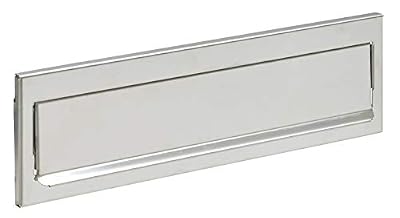 ARREGUI C601 Bocacartas de Acero Inoxidable para Puertas o Verjas en el Exterior, Bocacartas Exterior, Boca de 23 x 3 cm, Anticorrosivo, Fácil de Instalar, Medidas 24,8 x 7,3 cm, INOX Brillo