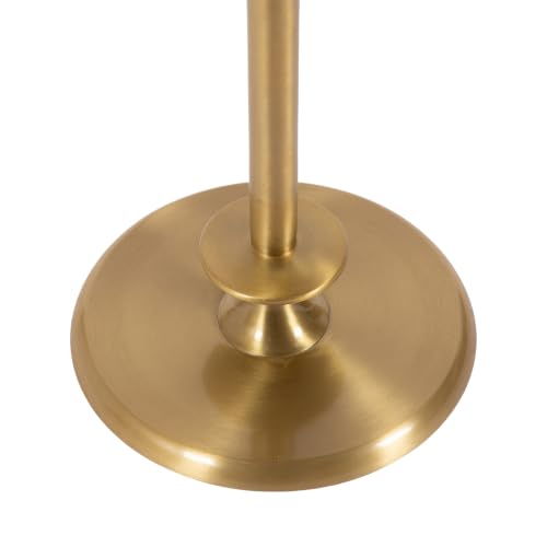 Kate and Laurel Arora Modern Wood and Metal Round Side Table, 17 x 17 x 24, Black and Gold, Transitional Sculptural Living Room End Table for Indoor Plant Stand or Bedroom Nightstand by Kate and Laurel - Used condition - Image 4
