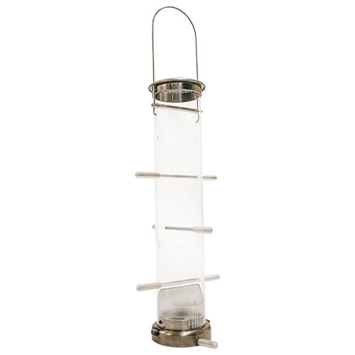 Aspects 400 Quick-Clean Thistle Tube Feeder, Medium - Brushed Nickel