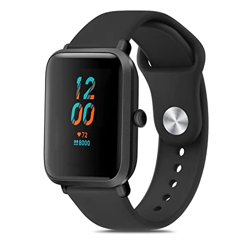Vancle Correa para Amazfit Bip/Bip Lite/Bip S/Bip S Lite/Bip U/Bip U Pro/Bip 3/Bip 3 Pro,Correas Clásica de Suave Silicona Pulseras de Repuesto para Amazfit Bip U para Hombres Mujeres(Negro) Cover