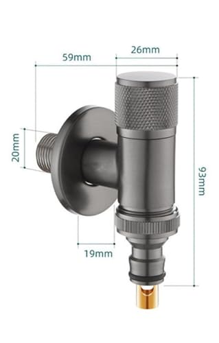 Robinet arrivée d'eau machine à laver court 3/4 cuivre arrêt automatique