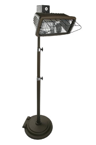 Designers Edge H12011 1200-Watt Infrared Outdoor Die-Cast Aluminum Body Electric Patio Heat Lamp with Telescoping Stand