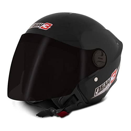 Pro Tork Capacete New Liberty Three 58 Preto Fosco Viseira Fumê