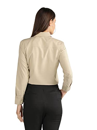Image of CHKOKKO Women Solid Polycotton Regular Formal Shirt