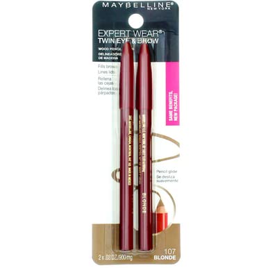 Maybelline New York Maybelline Expert Eyes Brow And Eye Pencil, Blonde [107], 0.03 oz ( Pack of 4)