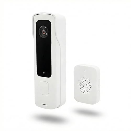Image of Drumstone WiFi Video Doorbell Camera with Two-Way Audio, HD Wireless Smart Doorbell, Real-Time Mobile Monitoring, Visitor Communication & Home Security System for Apartment & Office