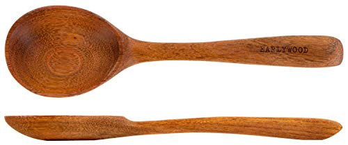 Earlywood Long Handled Wooden Serving Spoon; Large Wood Spoon For Cooking & Serving Large Portions - Wood Utensils Hand Crafted In Usa - Jatoba #TOP7