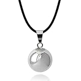 MATLETIK Bola de Grossesse Femme Enceinte   Sonore et Apaisant   Bijou Future Maman avec Cordon Réglable   Cadeau de Grossesse Élégant (Argent)