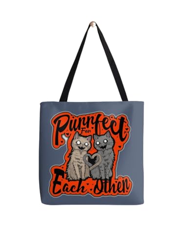 Sac fourre-tout romantique Parfaits l'un pour l'autre, idée cadeau couple en coton