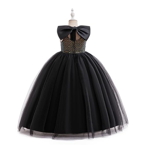 Flower Girls Sequin Tulle Dress Fairy Princess Party Bridesmaid Formal Wedding Kids Pageant Birthday Ball Gown4
