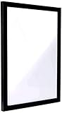 Skitement 28x28 Modern Black Wood Picture/Photo/Poster Frame, UV Acrylic Clear Sheet, Foam Board Bac