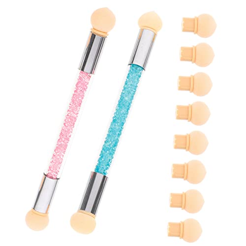 Beaupretty 2 Sets Manicure Art Brush Acrylic Nail Art Pen Manicure Art Nail Coloring Brush Sponge