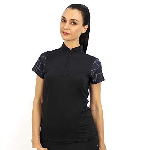 SAVALINO Women's Bowling Shirts – Professional Jersey Bowling Tops 2XL Black