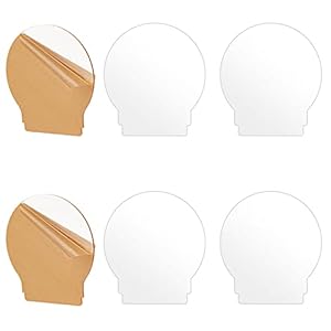BENECREAT 6 Stuks Transparante Gegoten Acrylplaten, 2,5 mm dik, plastic glasplaat met beschermend papier 5,4 x 5 voor…