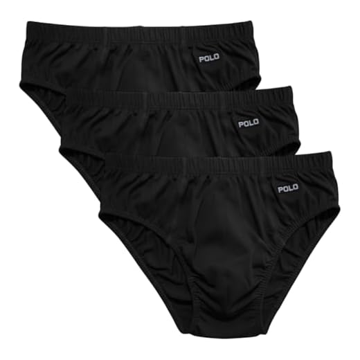 Kit 3 Cuecas Slip Polo Star 100% Algodão Penteado Ultra Conforto Adulto Tradicional Masculina (BR, Alfa, P, Regular, Preto)