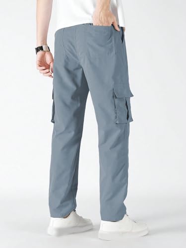 Image of TAGDO Men Flap Pocket Drawstring Waist Trousers (2030)