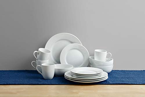 Everyday White By Fitz And Floyd Classic Rim 16 Piece Dinnerware Set, Service For 4 #TOP3
