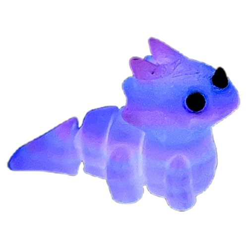 Triceratops Impreso En - Figuras Pequeñas De Dinosaurio Fidget Toy | Figuras De Animalitos Triceratops para Niños | Lindo Juguete De Dinosaurio Brillante para Niños Y Niñas En Casa