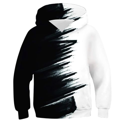 DDAPJ pyju Boys Hoodies Kids Colorblock Hooded Sweatshirts Fall Winter Long Sleeve Casual Fleece Pullover 4-14 Years