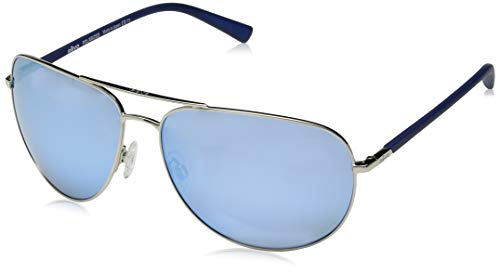 Revo Tarquin: Polarized Filters UV, Metal Rim Wrap Aviator Sunglasses, Chrome Frame with Blue Water Lens (RE 1083 03 BL)