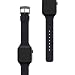Produktbild U by UAG [U] Aurora Silikon Armband für Apple Watch 41mm / 40mm / 38mm [Watch SE, Series 7 / Series 6 / Series 5 / Series 4 / Series 3 / Series 2 / Series 1, Weiches Silikon, Edelstahl] schwarz