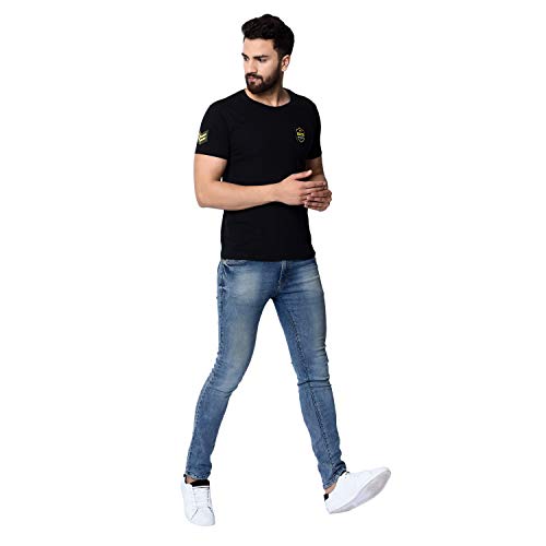 Image of London Hills T Shirt for Men Round Neck | Mens T-Shirts | Tshirt Shirts Men | Tshirt for Man | T Shirt for Mens | Cotton Blend Solid Half Sleeve Regular Fit Casual Tee