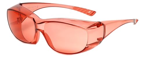 Calabria Unisex Fitover Safety Glasses with Tinted Lenses | Fit Over Eyeglasses | Blue Light &amp; UV Protection Glasses